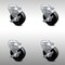 Service Caster 4 Inch SS Soft Rubber Wheel Swivel Bolt Hole Caster Set with Brake SCC SCC-SSBH20S414-SRS-TLB-4 - alternate 1